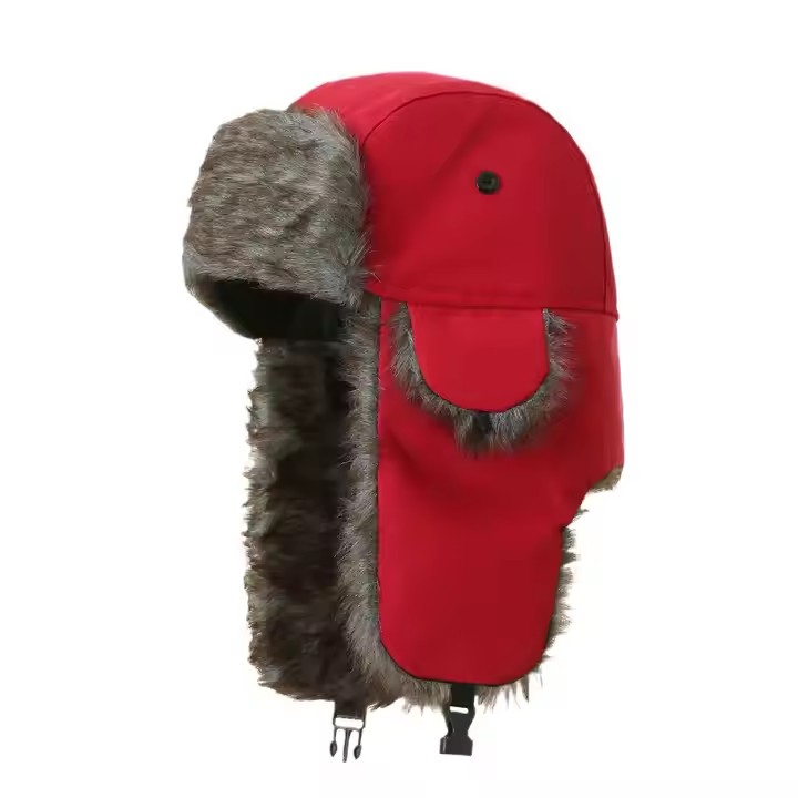 Warm Cap Snow Hats Earflaps Fur Trooper Men Trapper Camouflage Russian Winter Hats