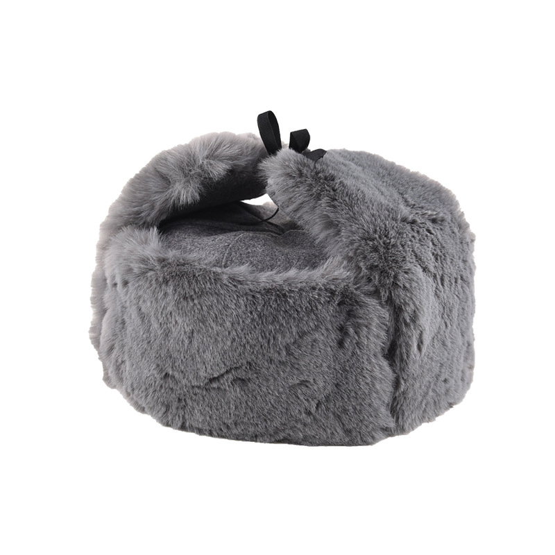 Men Winter Thick Warm Flat Locomotive Cotton Aviator Hat Russia Earflaps Winter Trapper Hat
