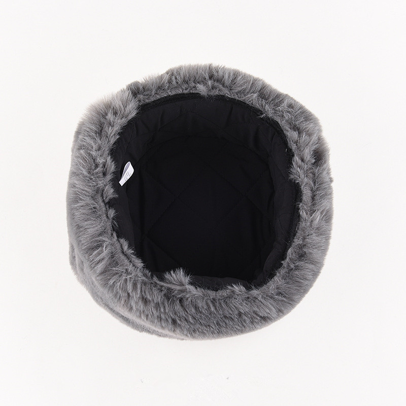 Men Winter Thick Warm Flat Locomotive Cotton Aviator Hat Russia Earflaps Winter Trapper Hat