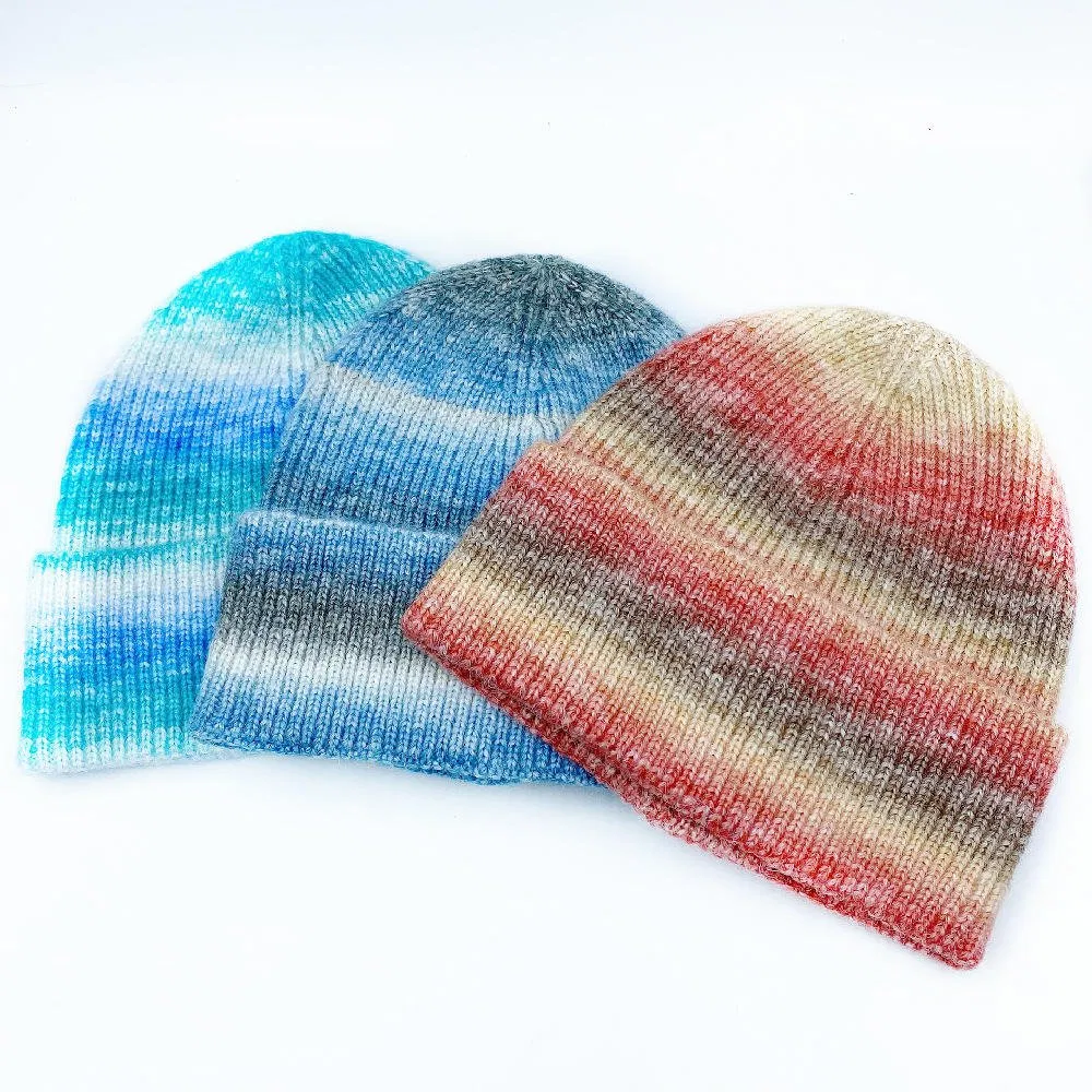 Manufacturer Custom Logo Embroidery Winter Knit Hat Skull Cap Knitted Beanie Hat