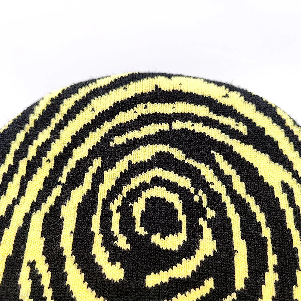 Colorful New Style Support Sample Jacquard Beanie Winter Hat Graphic Cuffless Beanie Acrvlic Knit Custom Beanie Hat
