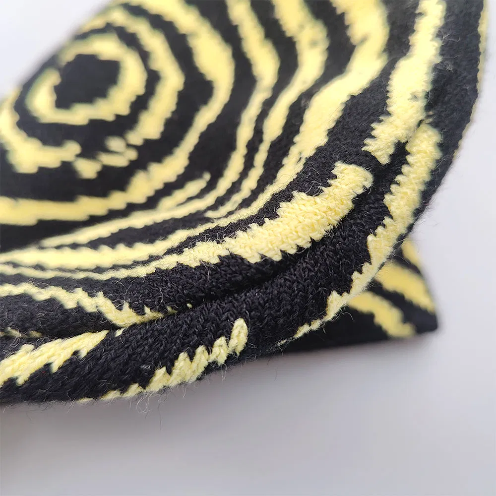 Colorful New Style Support Sample Jacquard Beanie Winter Hat Graphic Cuffless Beanie Acrvlic Knit Custom Beanie Hat