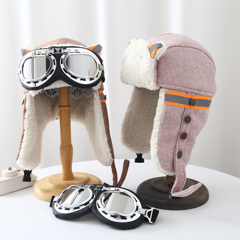 Trapper Cap Hunting Women Winter Furry Headwear Aviator Warm Hat Adult Children