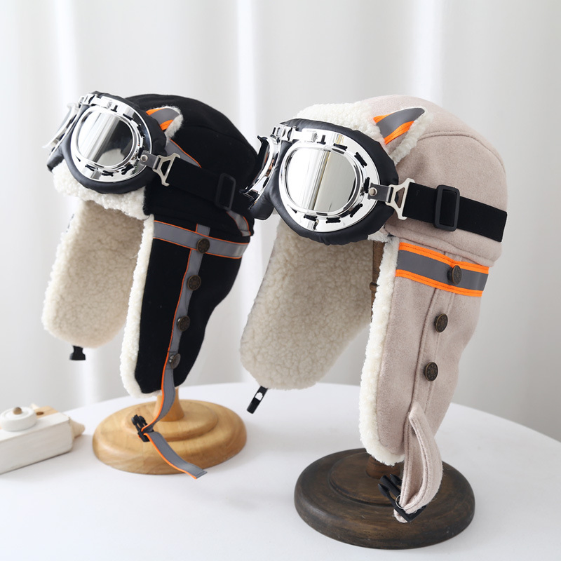 Trapper Cap Hunting Women Winter Furry Headwear Aviator Warm Hat Adult Children