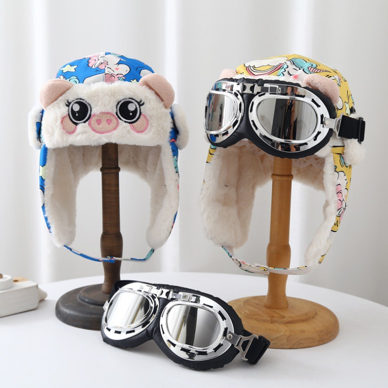 Trapper Cap Hunting Women Winter Furry Headwear Aviator Warm Hat Adult Children