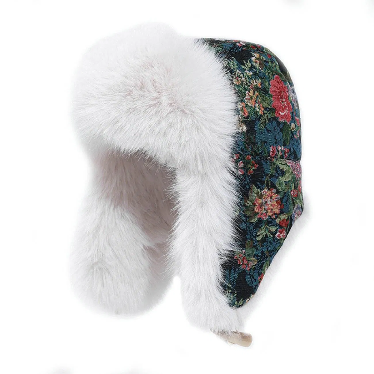 Custom Thickened Long Eared Trapper Faux Fur Hat Winter Outdoor Travel Accessory