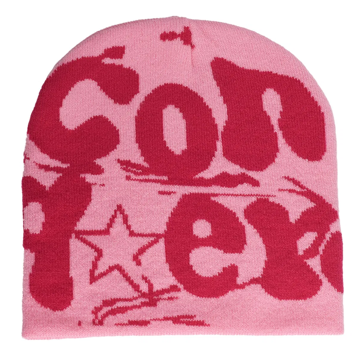 Fashion Winter Keep Warm Cool Alphabet Jacquard Cap Knitted Beanie Hat