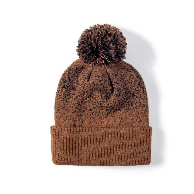 BSCI OEM Large Quantity Factory Custom Skull Knitted Bobble Hat Wholesale Ski Warm Winter Cap