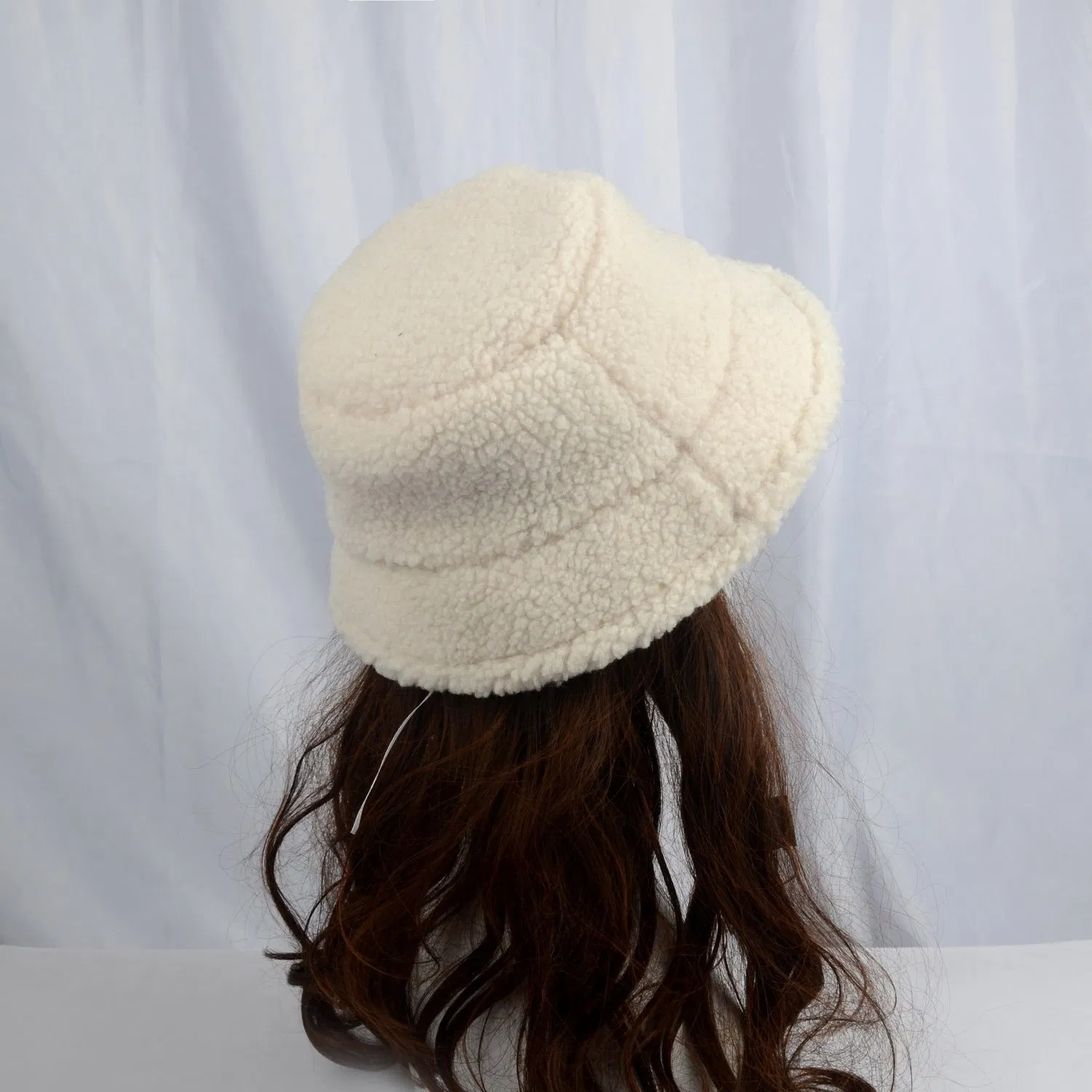 Wholesale Warm-Cap Solid Color Fuzzy Faux Fur Winter Thick Fleece Bucket Hat