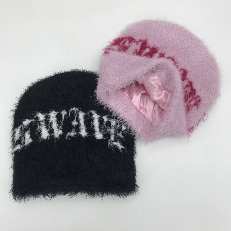 Custom Mohair Winter Hat Outdoor Unisex Beanie Hat