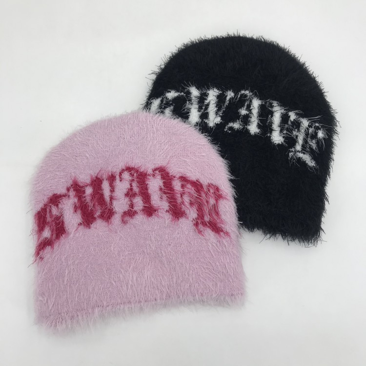Custom Mohair Winter Hat Outdoor Unisex Beanie Hat