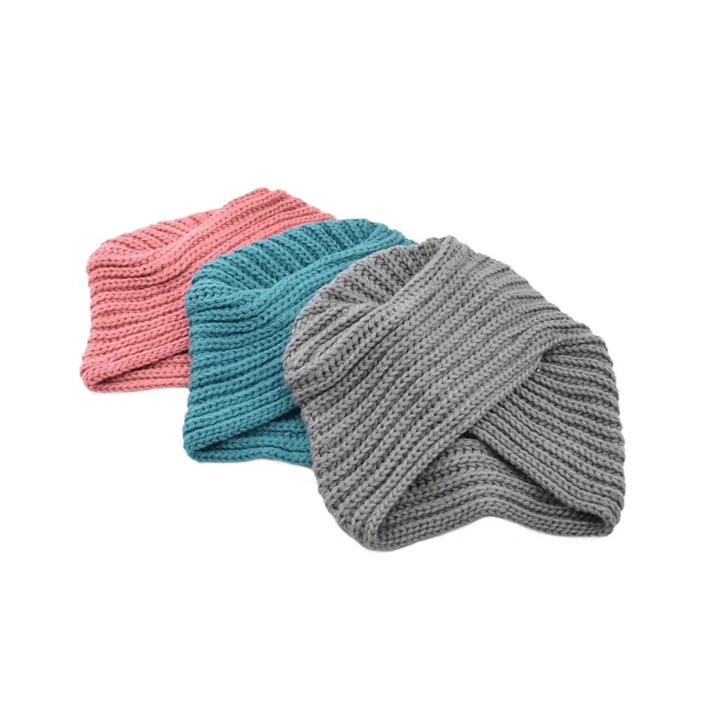 Faux Cashmere Hindu Hat Muslim Hat Woolen Knit Hat Crossover Pullover Hat Bohemian Wrap Hat