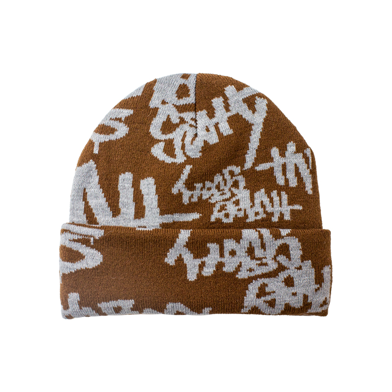 GRS Wholesale Customized Winter Warm Knit Gorras Fashion Acrylic Fitted Plain Beanie