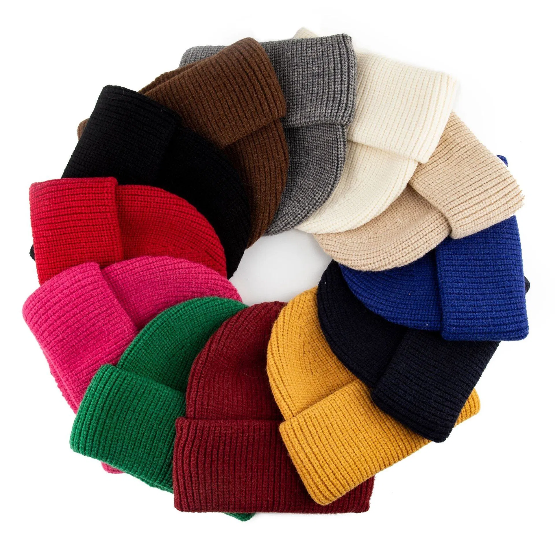 Colorful Acrylic Winter Beanie Hat Needle Detection Multi-Color Design