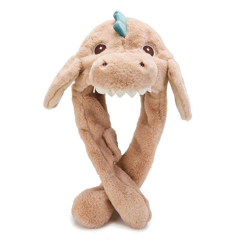 High Quality Winter Hats Dancing Panda Cap Moving Ears Hats Kids Funny Plush Animal Rabbit Bunnyhat