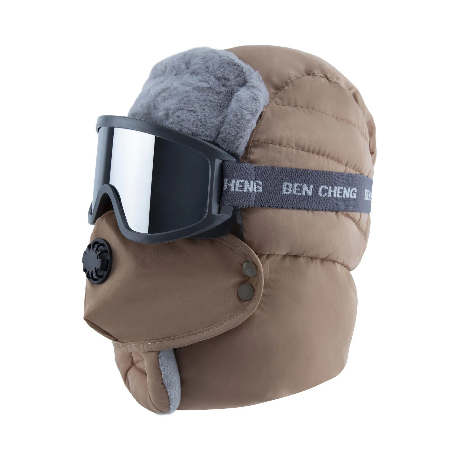 Heated Hat Warm Winter Thermal Fur Fleece Russian Ushanka Hats, Mask Ear Flap Snow Ski Heated Trapper Hat