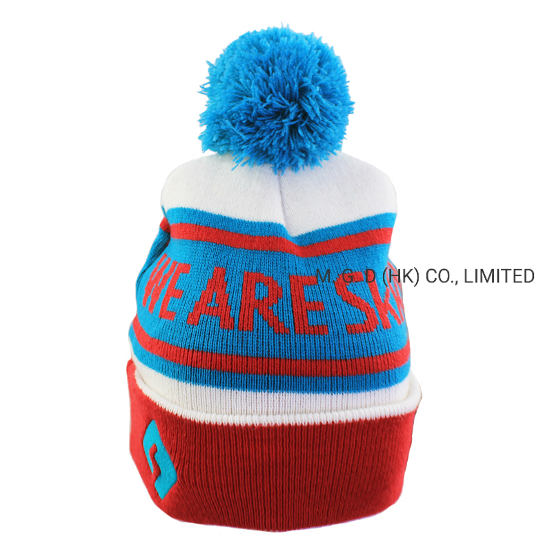 Warm Winter Caps with Unisex Custom Logojacquard Cuff Beanie Hats