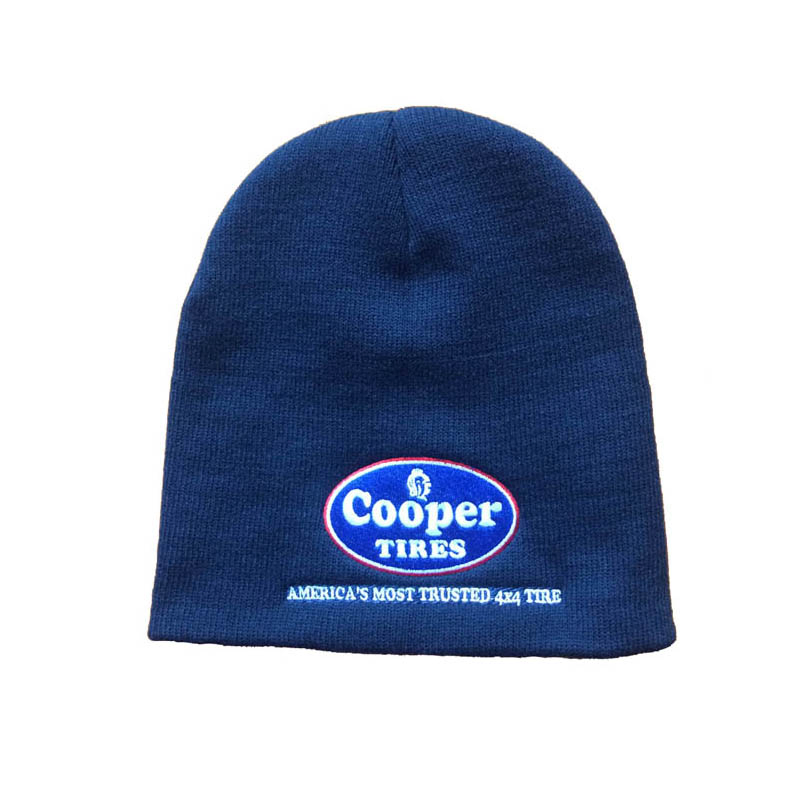 OEM Custom Logo Embroidered Acrylic Knit Winter Short Beanie Caps for Adult