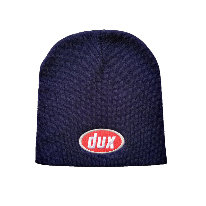 OEM Custom Logo Embroidered Acrylic Knit Winter Short Beanie Caps for Adult