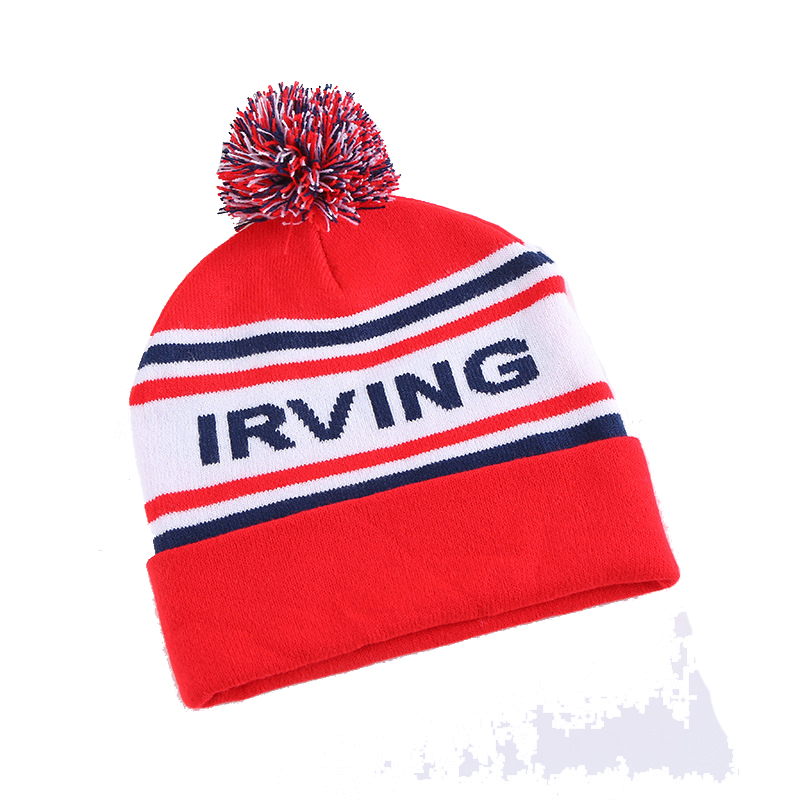 Wholesale Cheap Customized Promotional POM POM Beanie Unisex Winter Jacquard Hat Toque Beanie