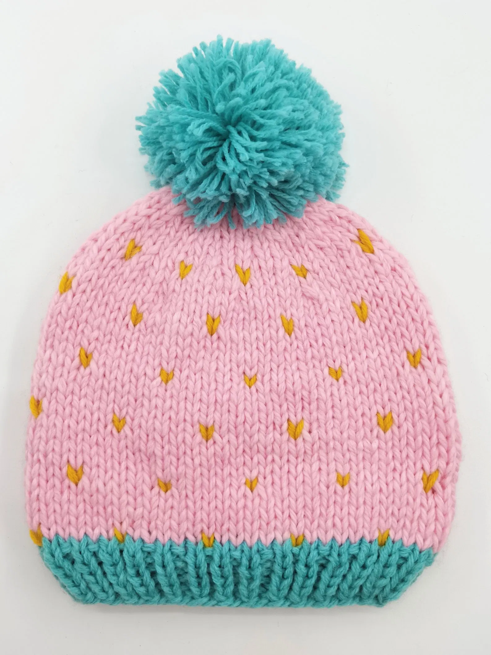 Custom Logo Acrylic Yarn Knitted Beanie