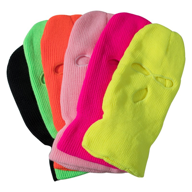 Wholesale Plain Ski Mask Knitted Mask Winter Warmly Comfortable Balaclava 3 Hole Ski Mask