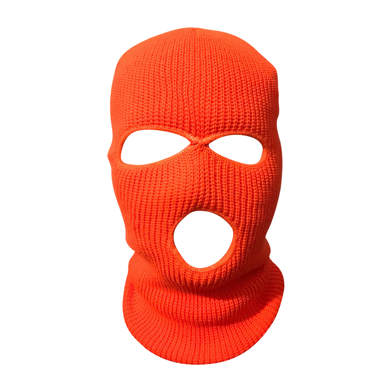 Wholesale Plain Ski Mask Knitted Mask Winter Warmly Comfortable Balaclava 3 Hole Ski Mask