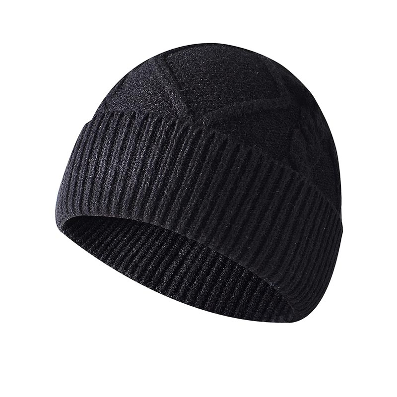 100 % Acrylic Knitted Fisherman Beanie Custom Mens Beanie Cap Outdoor Winter Beanie Hat