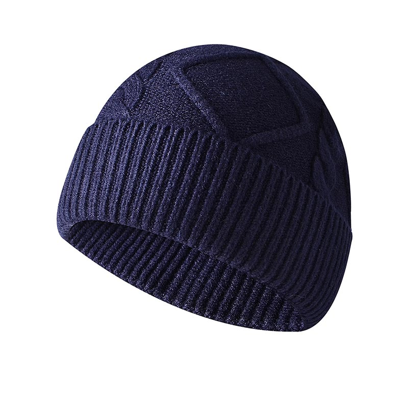 100 % Acrylic Knitted Fisherman Beanie Custom Mens Beanie Cap Outdoor Winter Beanie Hat