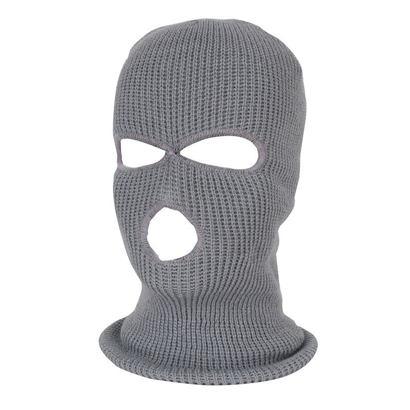 Wholesale Plain Ski Mask Knitted Mask Winter Warmly Comfortable Balaclava 3 Hole Ski Mask
