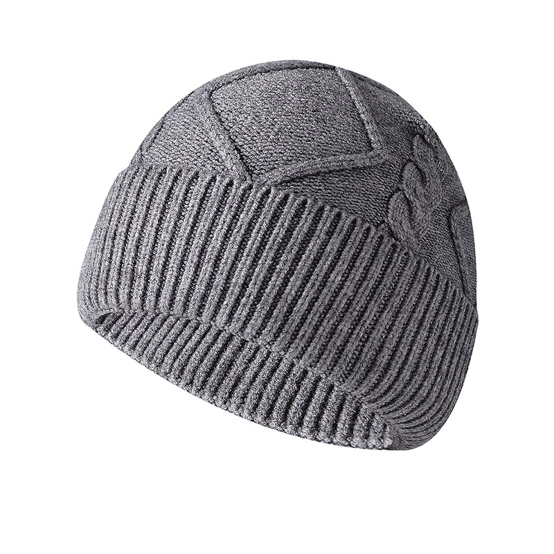100 % Acrylic Knitted Fisherman Beanie Custom Mens Beanie Cap Outdoor Winter Beanie Hat