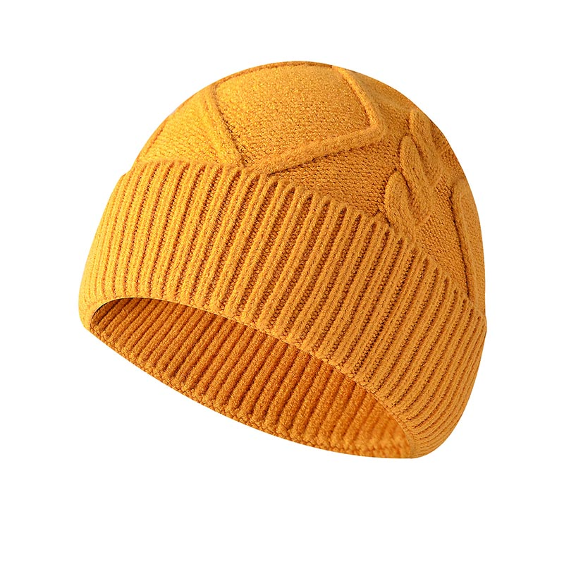 100 % Acrylic Knitted Fisherman Beanie Custom Mens Beanie Cap Outdoor Winter Beanie Hat