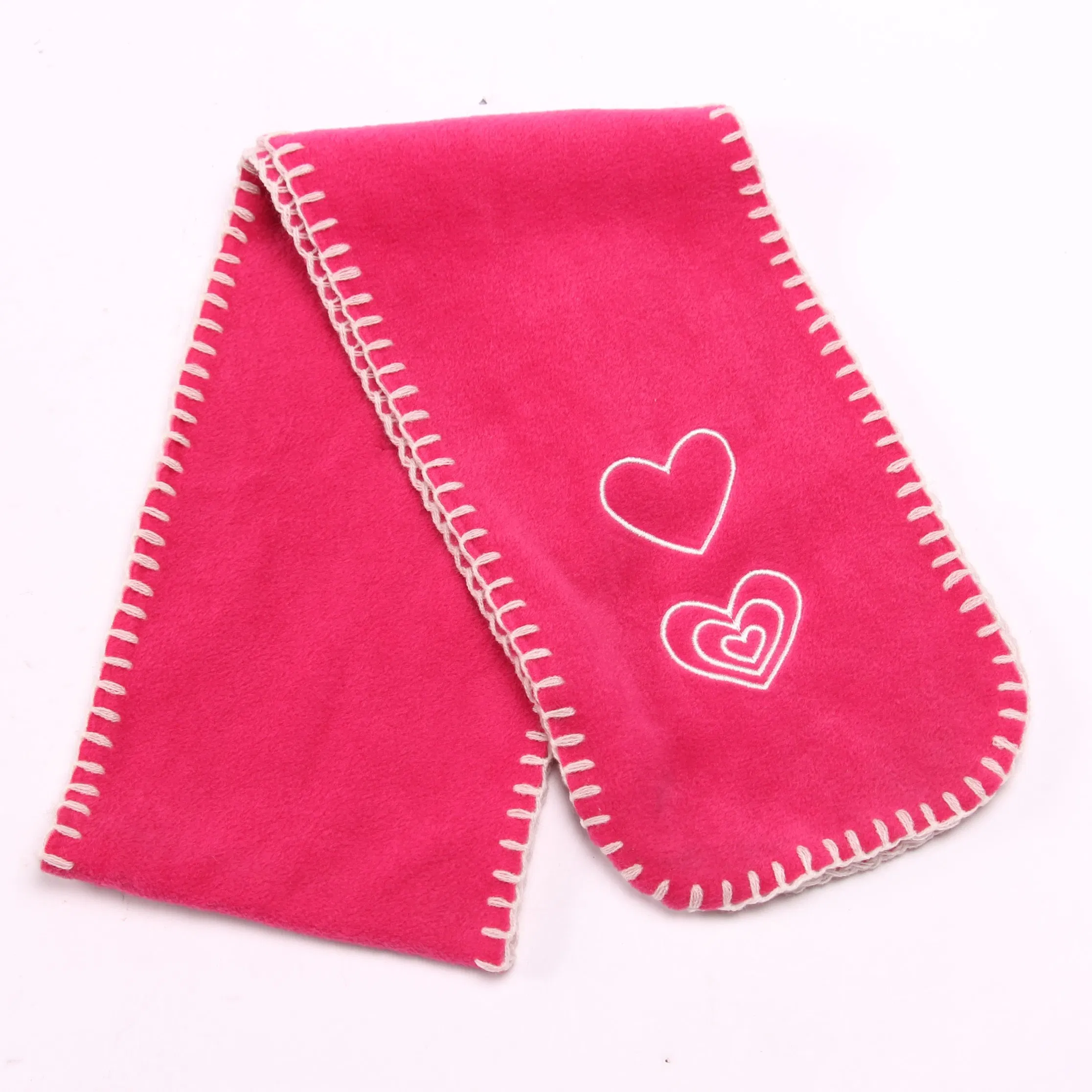 Super Warm Cheaper Embroidery Logo Children Polar Fleece Scarf Glove Hat Set
