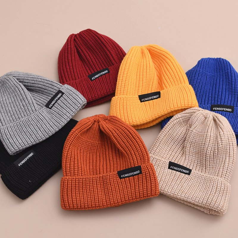 Custom Patch Knitting Winter Beanies Hats