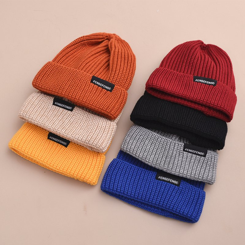 Custom Patch Knitting Winter Beanies Hats