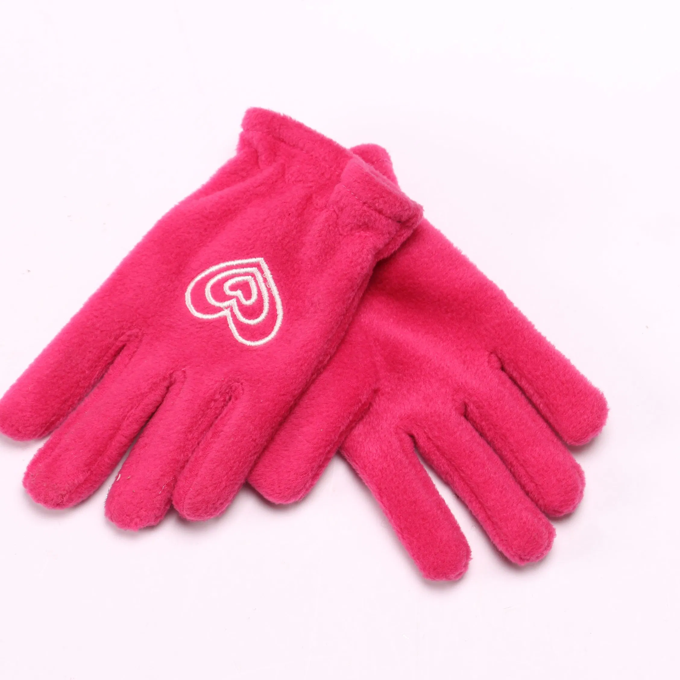 Super Warm Cheaper Embroidery Logo Children Polar Fleece Scarf Glove Hat Set