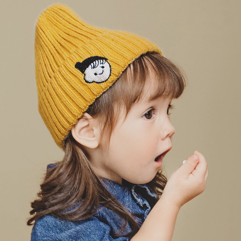 High Quality Wholesale Men/Women 100% Acrylic Custom Embroidery Logo Knitted Hat Fold Winter Warm Hat Beanie for Kids/Children