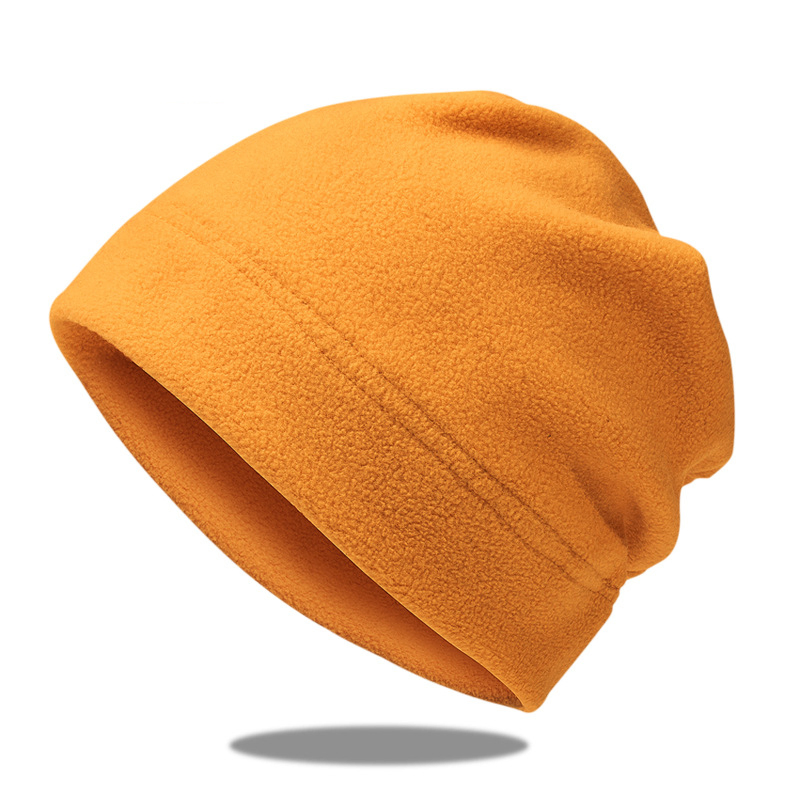 Polar Fleece Custom Logo Label Slouchy Beanie Winter Hats