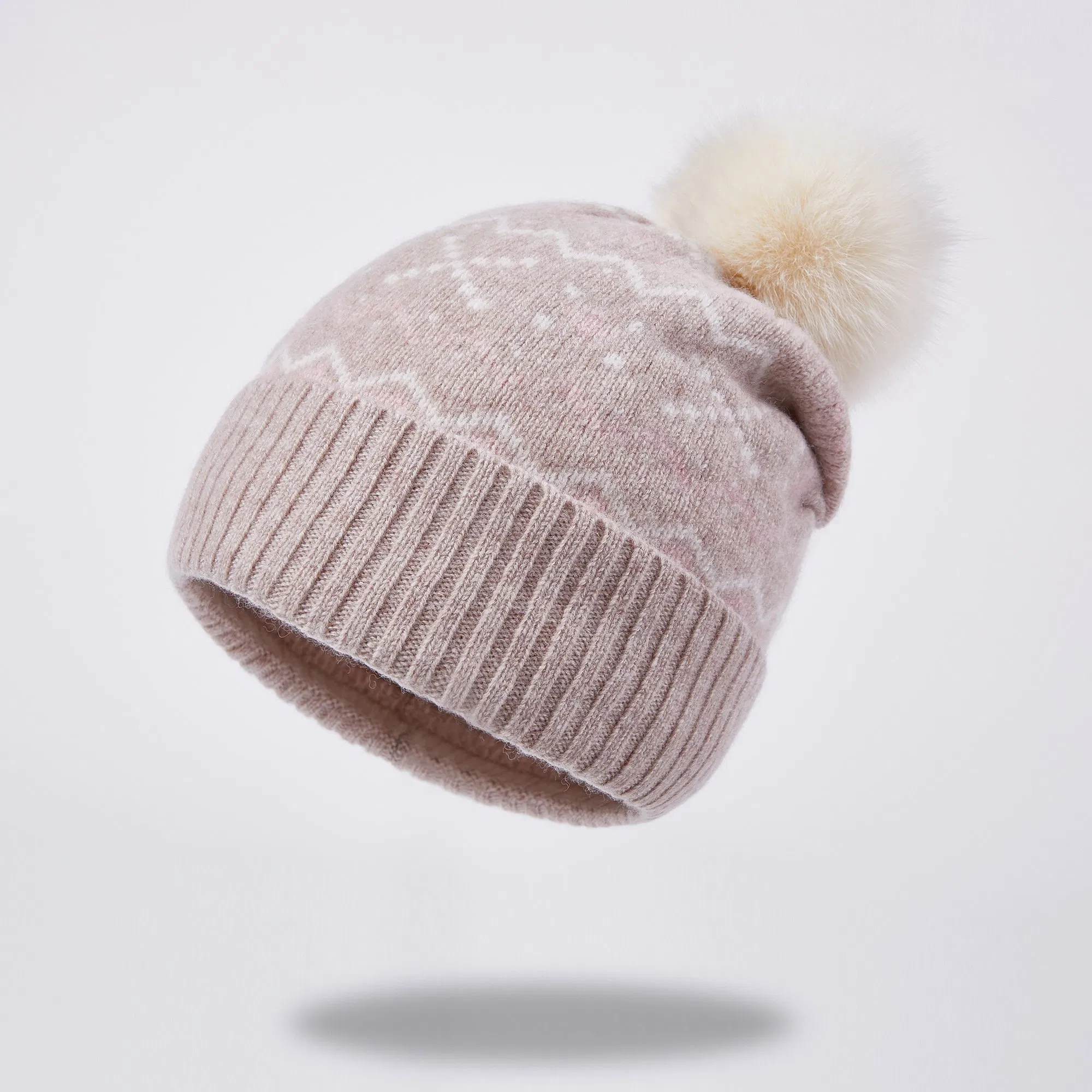 Fashion Color Wool Flat Embroidery Can Be Customized Logo Bobble Hat