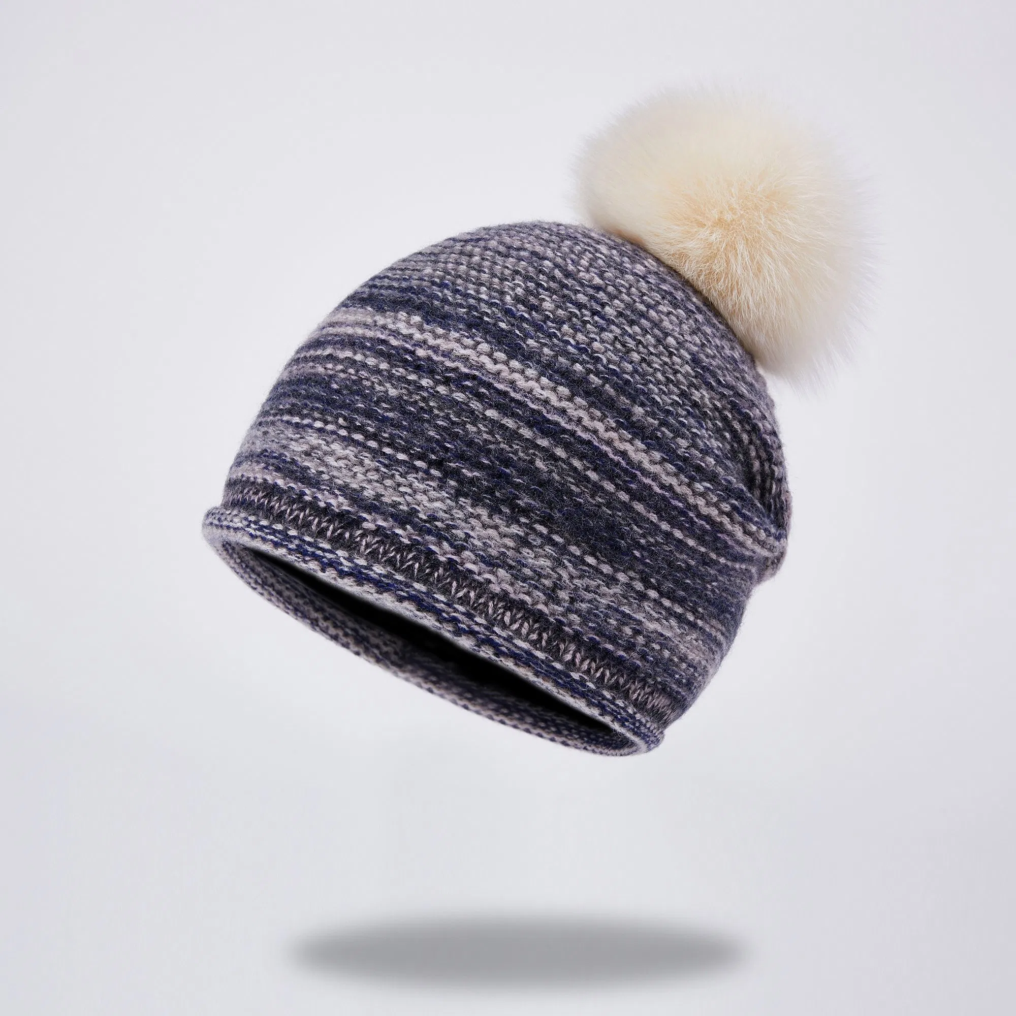 Wholesale Hot Selling Fashion Color Woolen Knit Bobble Hat