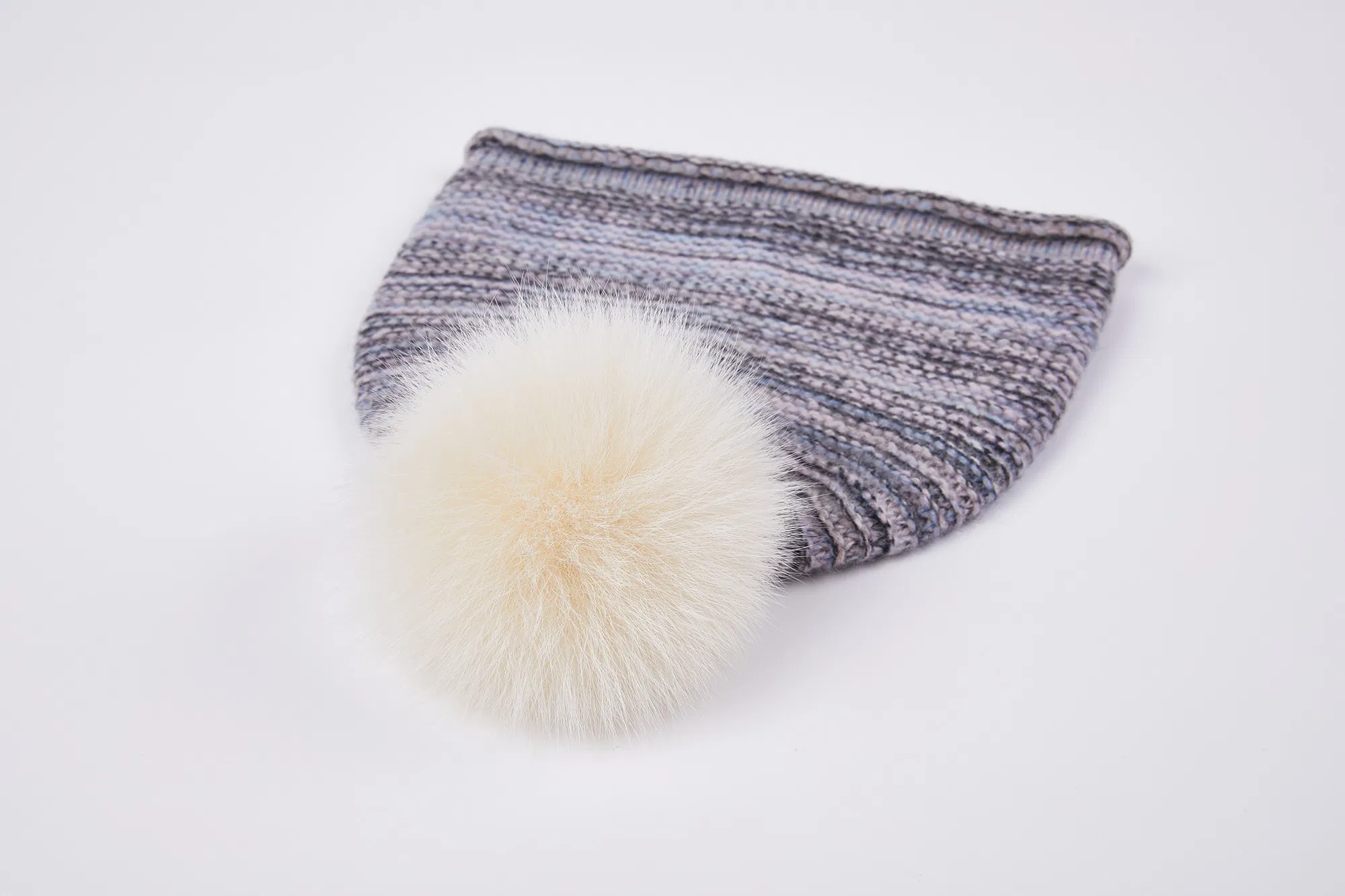 Wholesale Hot Selling Fashion Color Woolen Knit Bobble Hat