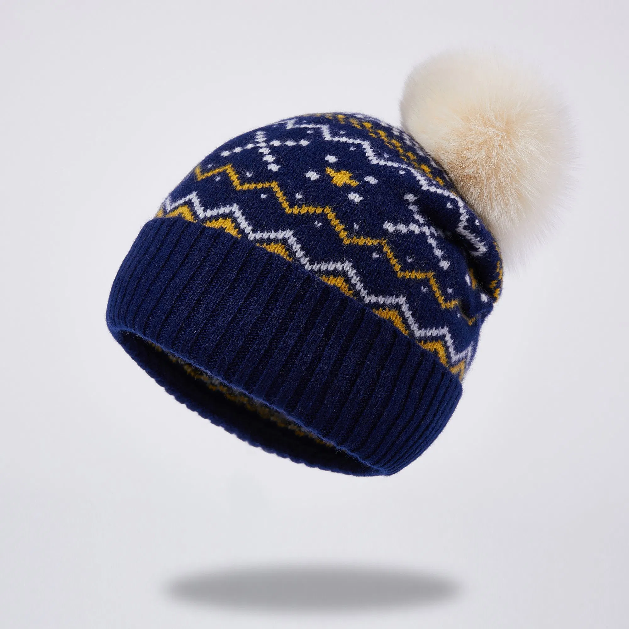 Fashion Color Wool Flat Embroidery Can Be Customized Logo Bobble Hat
