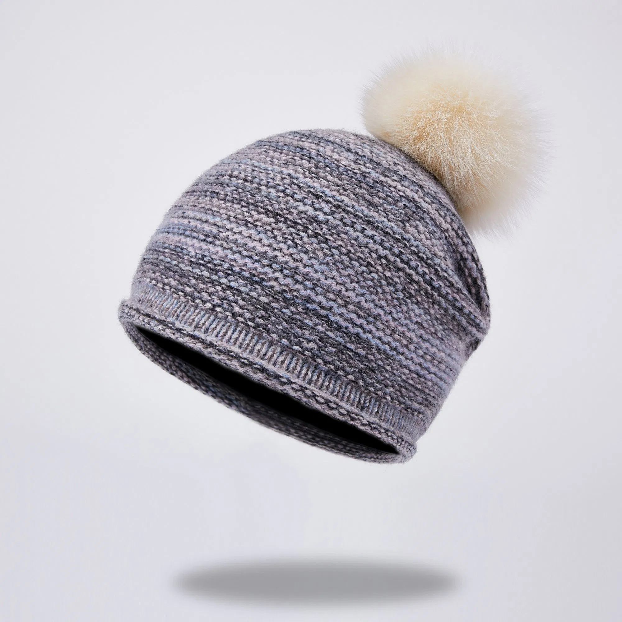 Wholesale Hot Selling Fashion Color Woolen Knit Bobble Hat