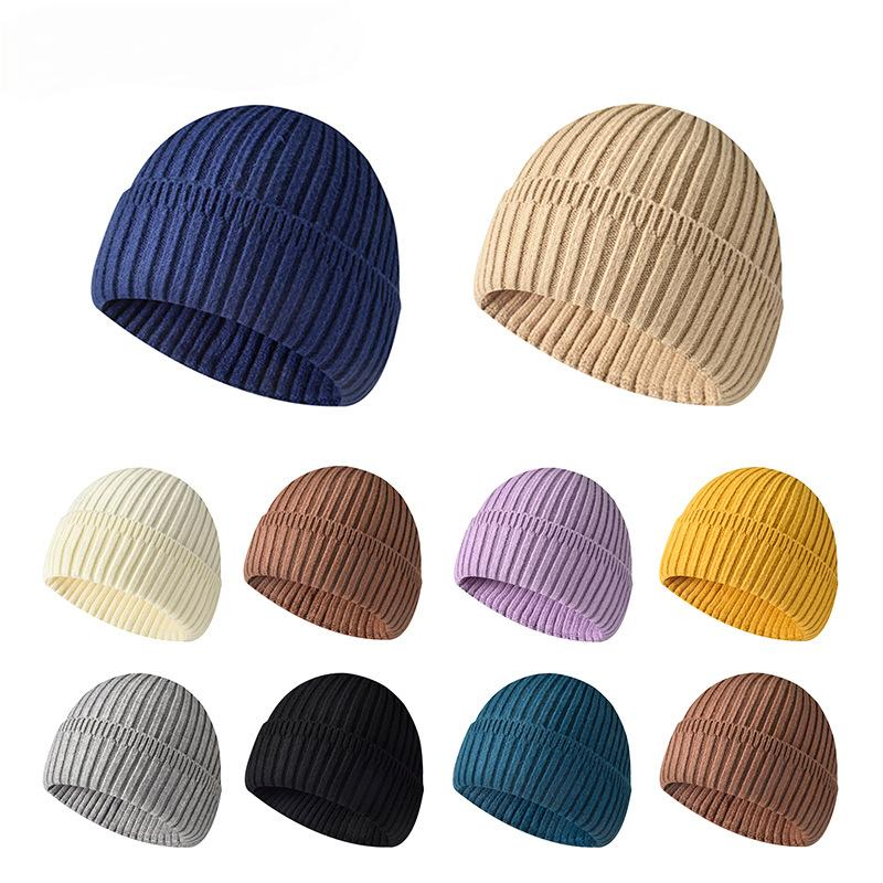 Unisex Women Men Winter Fashion New Soft Ribbed Knitted Acryilc Viscose Beanie