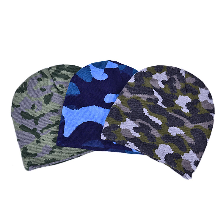 Camo Printed Beanies with All Over Graphic Hat