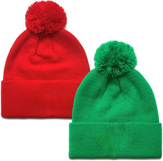 Custom Set Basic Knitted Beanies with Pompom