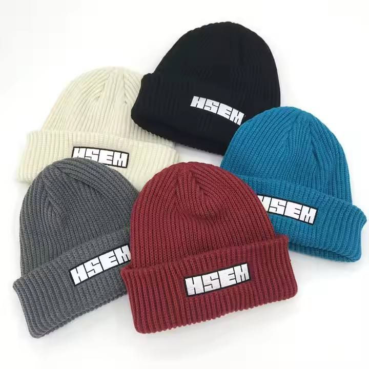 Trendy Acrylic Knitted Winter Hat for Outdoor Adventures