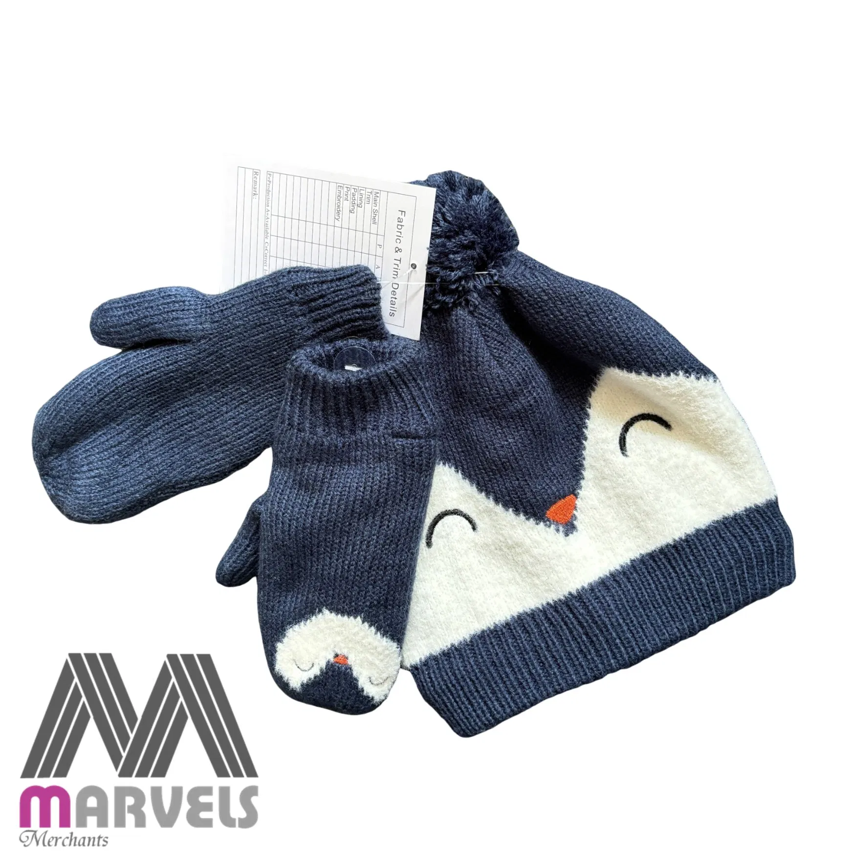 Knitted Beanie Gloves Acrylic Warm Hat Glove Sets for Men Women