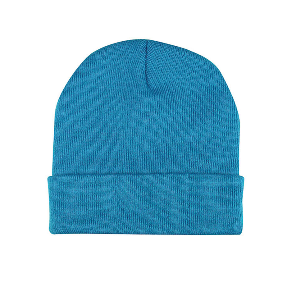 Winter Plain Cuffed Designer Knit Beanie Hats Embroidery Customize Beanies