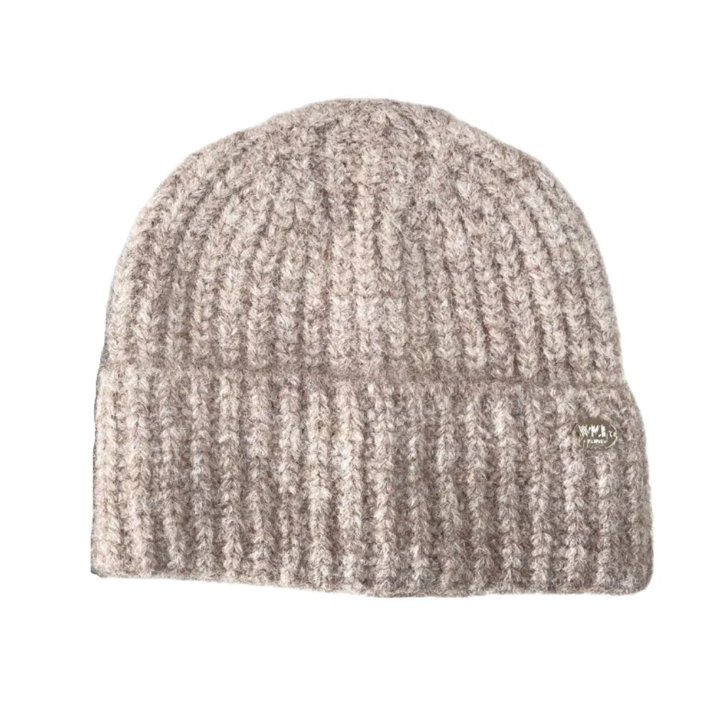 Wool Blended Winter Fashion Knitted Beanie Hat Warm Patterned Cuffed Cap